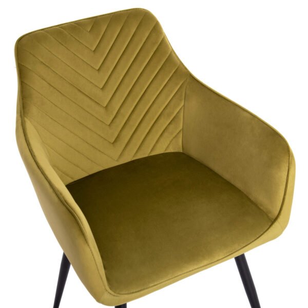 ΠΟΛΥΘΡΟΝΑ ΤΡΑΠΕΖΑΡΙΑΣ LATRELL HM8582.07 ΒΕΛΟΥΔΟ ΛΑΔΙ-ΜΕΤΑΛΛΙΚΑ ΠΟΔΙΑ 55x57x84Υεκ. - Image 7