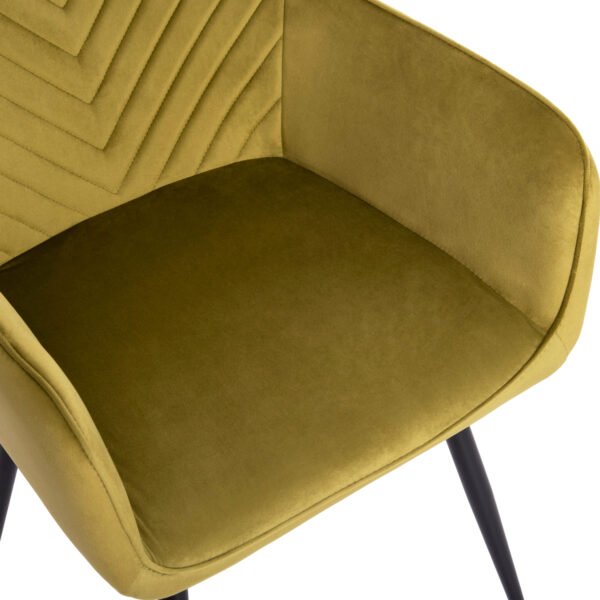 ΠΟΛΥΘΡΟΝΑ ΤΡΑΠΕΖΑΡΙΑΣ LATRELL HM8582.07 ΒΕΛΟΥΔΟ ΛΑΔΙ-ΜΕΤΑΛΛΙΚΑ ΠΟΔΙΑ 55x57x84Υεκ. - Image 9