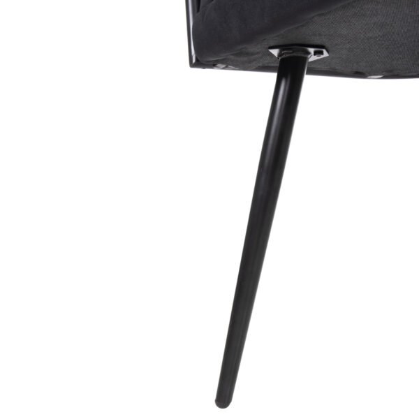 ΠΟΛΥΘΡΟΝΑΚΙ LUANDA HM8741.04 ΜΑΥΡΟ ΒΕΛΟΥΔΟ-ΜΑΥΡΑ ΜΕΤΑΛΛΙΚΑ ΠΟΔΙΑ 62x54x79Υεκ. - Image 10