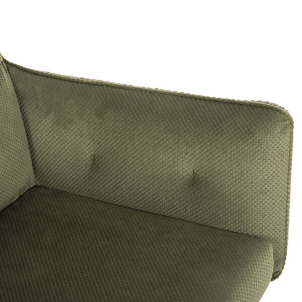 ΠΟΛΥΘΡΟΝΑ ΤΡΑΠΕΖΑΡΙΑΣ QUILL HM9843.05 ΠΡΑΣΙΝΟ ΥΦΑΣΜΑ-ΞΥΛΟ ΟΞΙΑΣ ΠΟΔΙΑ 61x57,5x91Υεκ. - Image 8