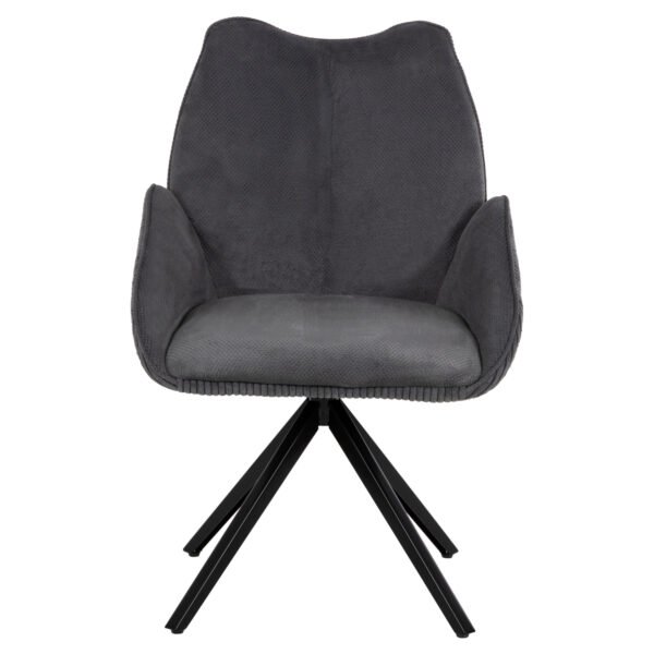 ΠΟΛΥΘΡΟΝΑΚΙ SHAI HM9844.03 ΓΚΡΙ ΥΦΑΣΜΑ-ΜΑΥΡΗ ΜΕΤΑΛΛΙΚΗ ΒΑΣΗ 61x63x93Υεκ. - Image 3