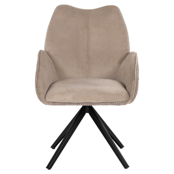 ΠΟΛΥΘΡΟΝΑΚΙ SHAI HM9844.04 ΜΠΕΖ ΥΦΑΣΜΑ-ΜΑΥΡΗ ΜΕΤΑΛΛΙΚΗ ΒΑΣΗ 61x63x93Υεκ. - Image 3