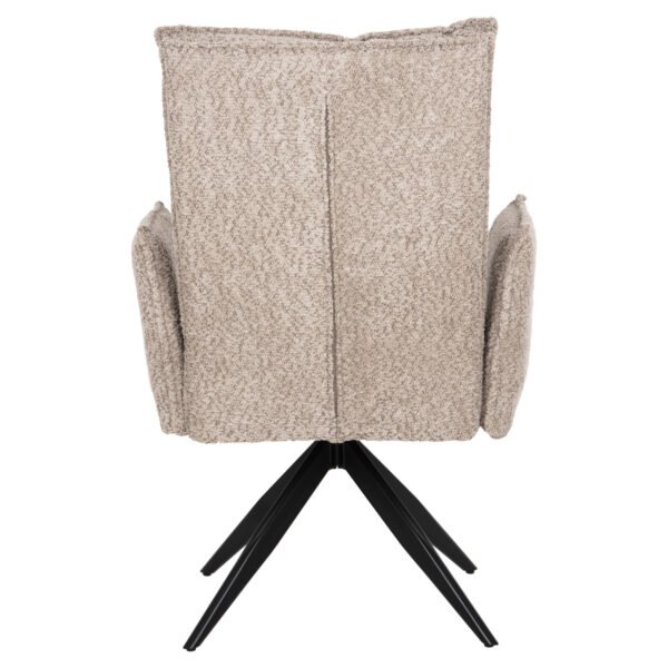 ΠΟΛΥΘΡΟΝΑ ΤΡΑΠΕΖΑΡΙΑΣ ZORIN HM9846.07 ΣΚΟΥΡΟ ΜΠΕΖ ΥΦΑΣΜΑ-ΜΑΥΡΑ ΜΕΤΑΛΛΙΚΑ ΠΟΔΙΑ 64x66x94,5Υεκ. - Image 6