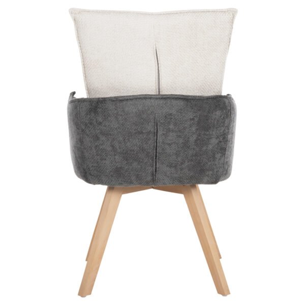 ΠΟΛΥΘΡΟΝΑΚΙ REX HM9847.04 ΜΠΕΖ-ΓΚΡΙ ΥΦΑΣΜΑ-ΞΥΛΟ ΟΞΙΑΣ ΠΟΔΙΑ 53x60x93Υεκ. - Image 6