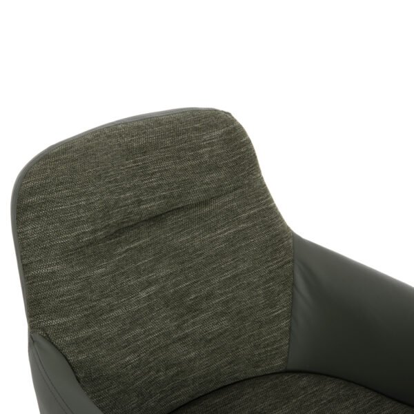 ΠΟΛΥΘΡΟΝΑ ΤΡΑΠΕΖΑΡΙΑΣ DEW HM9848.05 ΥΦΑΣΜΑ & PU ΣΕ ΠΡΑΣΙΝΟ-ΞΥΛΟ ΟΞΙΑΣ ΠΟΔΙΑ 56,5x62x81,5Υεκ. - Image 7