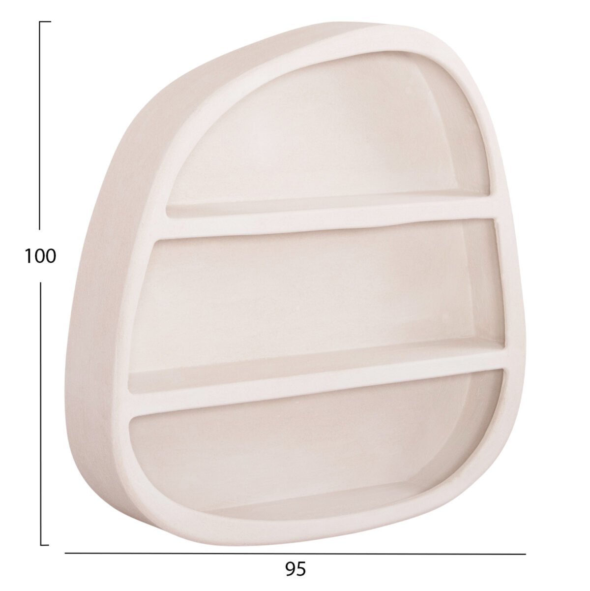 ΡΑΦΙ ΤΟΙΧΟΥ ΣΕΙΡΑ SANTORINI HM18058 MDF ΣΕ ΥΠΟΛΕΥΚΟ ΧΡΩΜΑ 95x18x100Υεκ. - Image 2