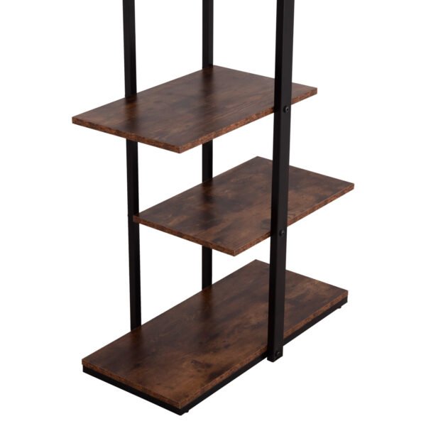 ΡΑΦΙΕΡΑ OMNI HM18074.04 ΜΑΥΡΟΣ ΜΕΤΑΛΛΙΚΟΣ ΣΚΕΛΕΤΟΣ-ΜΕΛΑΜΙΝΗ ΚΑΡΥΔΙ 68x34,5x150,5Υεκ - Image 8