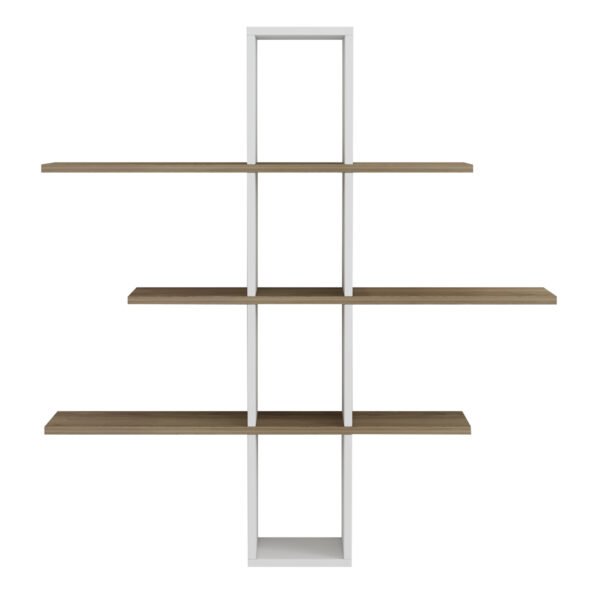 ΡΑΦΙΕΡΑ ΤΟΙΧΟΥ DOMINIC HM8976.11 ΜΕΛΑΜΙΝΗ ΣΕ ΦΥΣΙΚΟ-ΛΕΥΚΟ 96x19,5x101Υεκ. - Image 3