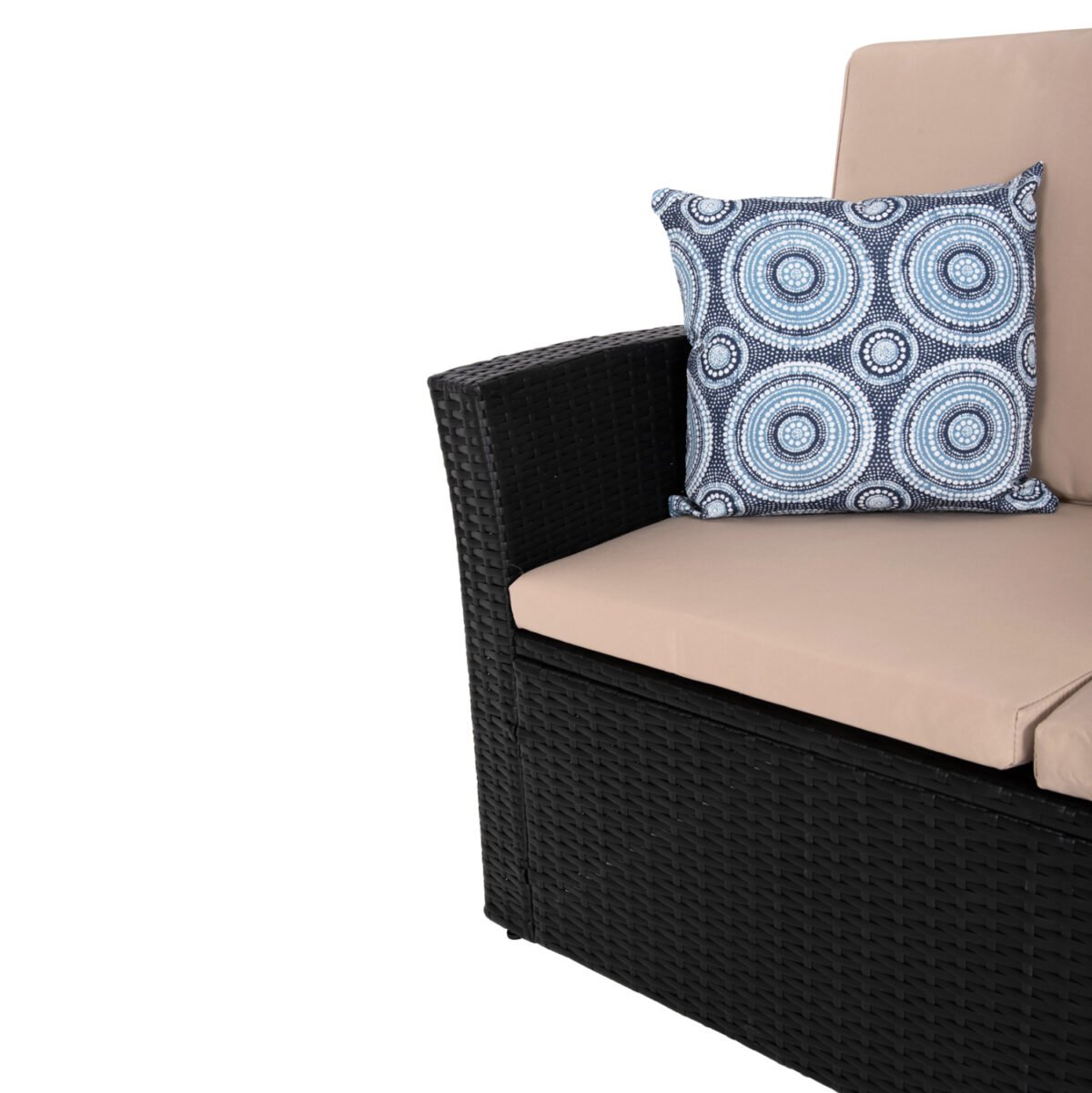 ΣΑΛΟΝΙ ΕΞ.ΧΩΡΟΥ 4ΤΜΧ THORE HM5978 ΣΥΝΘ. RATTAN ΜΑΥΡΟ-ΜΠΕΖ ΜΑΞΙΛΑΡΙΑ - Image 7