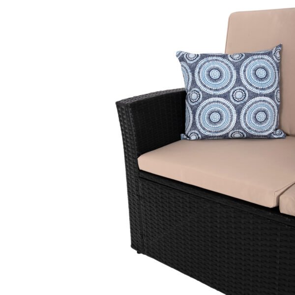 ΣΑΛΟΝΙ ΕΞ.ΧΩΡΟΥ 4ΤΜΧ THORE HM5978 ΣΥΝΘ. RATTAN ΜΑΥΡΟ-ΜΠΕΖ ΜΑΞΙΛΑΡΙΑ - Image 7