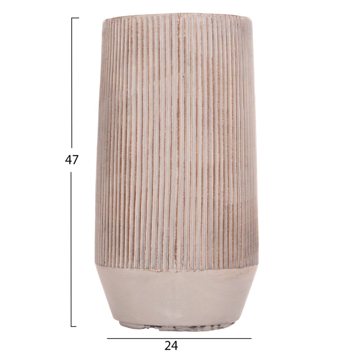 ΣΕΤ 2ΤΜΧ ΓΛΑΣΤΡΕΣ ΚΥΛΙΝΔΡΟΙ ΣΕΙΡΑ GARDENER HM4727 FIBERCLAY-ΧΡΩΜΑ CEMENT Φ35x64Υεκ - Image 4