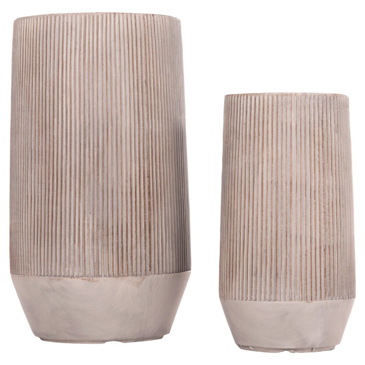 ΣΕΤ 2ΤΜΧ ΓΛΑΣΤΡΕΣ ΚΥΛΙΝΔΡΟΙ ΣΕΙΡΑ GARDENER HM4727 FIBERCLAY-ΧΡΩΜΑ CEMENT Φ35x64Υεκ - Image 5