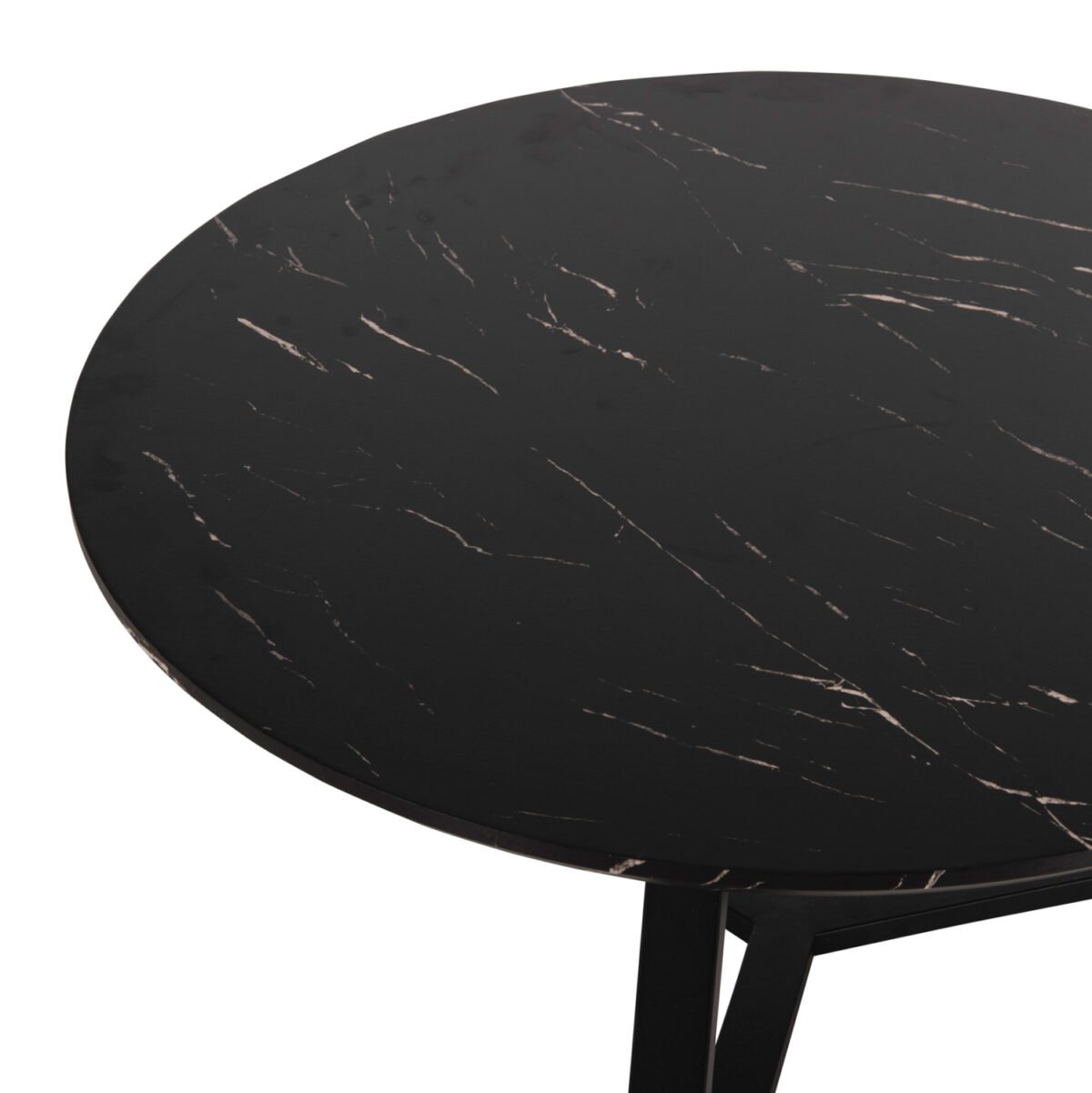 ΣΕΤ 2ΤΜΧ ΤΡΑΠΕΖΙΑ ΣΑΛΟΝΙΟΥ ROCKET HM21090 MDF ΜΑΥΡΟ ΜΑΡΜΑΡΟ Φ80εκ & Φ45εκ - Image 7