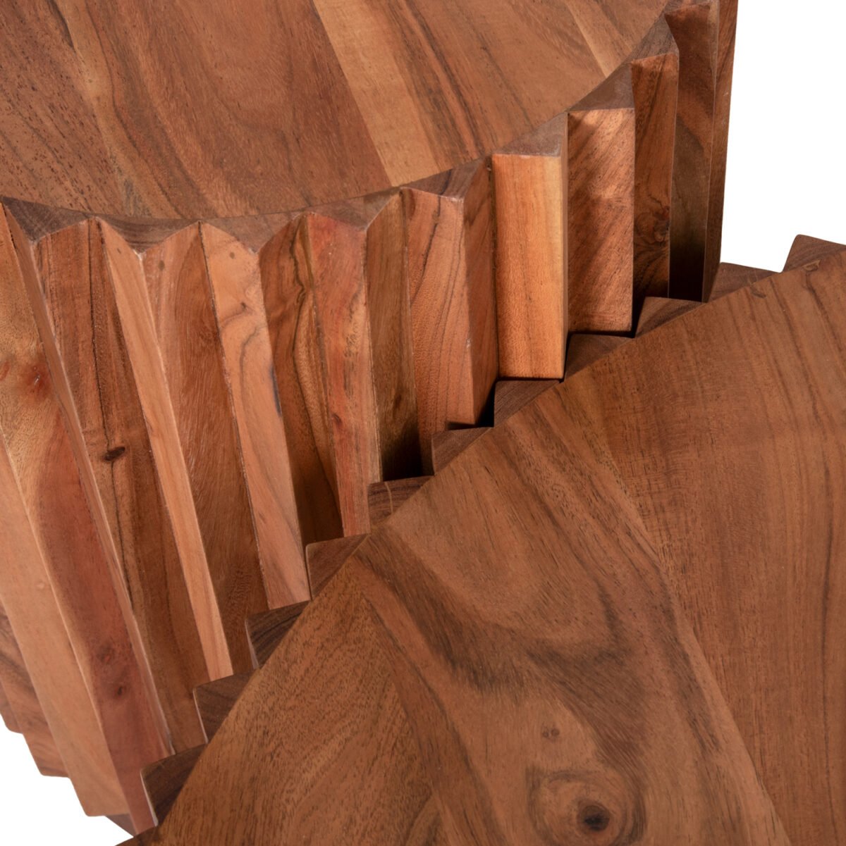 ΣΕΤ 2ΤΜΧ ΤΡΑΠΕΖΙΑ ΣΑΛΟΝΙΟΥ ΣΤΡΟΓΓΥΛΑ SEDGE HM11944 ΜΑΣΙΦ ΑΚΑΚΙΑ Φ90 & Φ40εκ. - Image 7