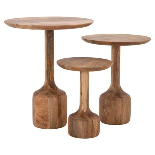 ΣΕΤ 3 ΣΤΡΟΓΓΥΛΑ ΤΡΑΠΕΖΑΚΙΑ ΣΑΛΟΝΙΟΥ GOBLET HM18348 ΞΥΛΟ ΑΚΑΚΙΑΣ Φ50x60Υεκ - Image 7