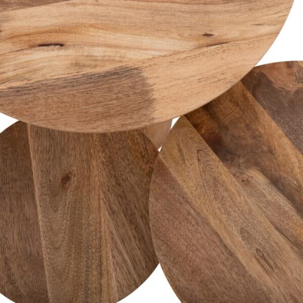 ΣΕΤ 3 ΣΤΡΟΓΓΥΛΑ ΤΡΑΠΕΖΑΚΙΑ ΣΑΛΟΝΙΟΥ GOBLET HM18348 ΞΥΛΟ ΑΚΑΚΙΑΣ Φ50x60Υεκ - Image 8