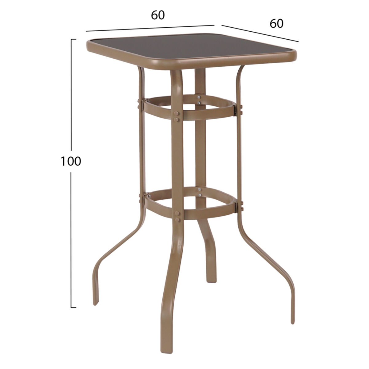 ΣΕΤ 3ΤΜΧ ΕΞΩΤΕΡΙΚΟΥ ΧΩΡΟΥ LAURA HM21054.04 ΣΑΜΠΑΝΙ ΜΕΤΑΛΛΟ & ΑΛΟΥΜΙΝΙΟ - Image 2
