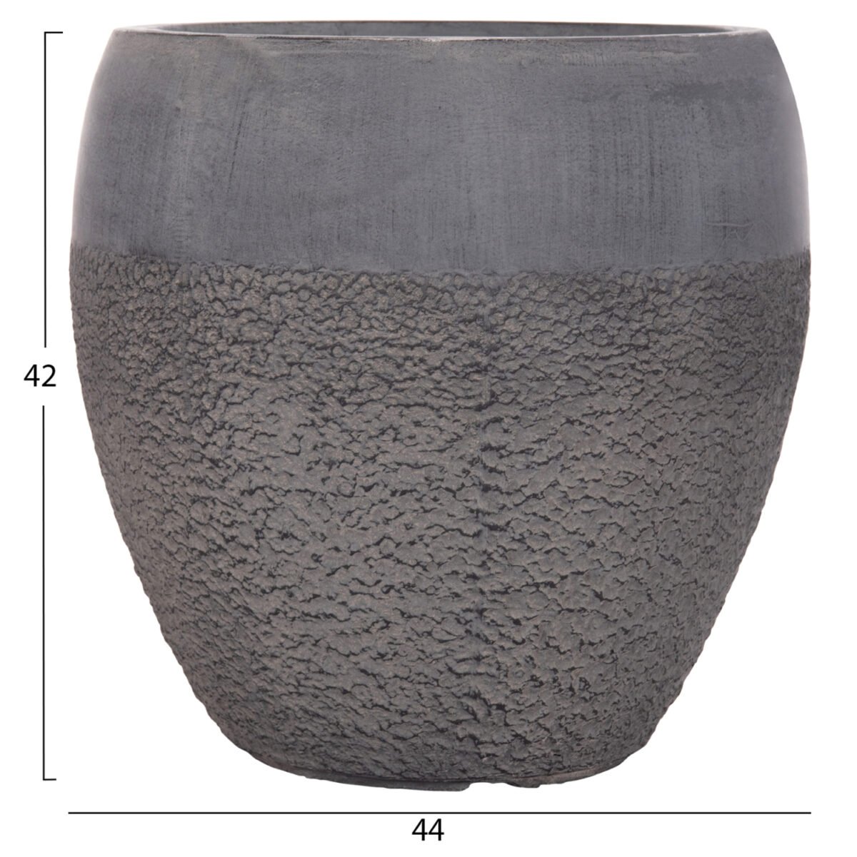 ΣΕΤ 3ΤΜΧ ΓΛΑΣΤΡΕΣ ΣΕΙΡΑ GARDENER HM4725 FIBERCLAY-ΣΕ ΣΚΟΥΡΟ CEMENT ΧΡΩΜΑ Φ55x54Υεκ - Image 4