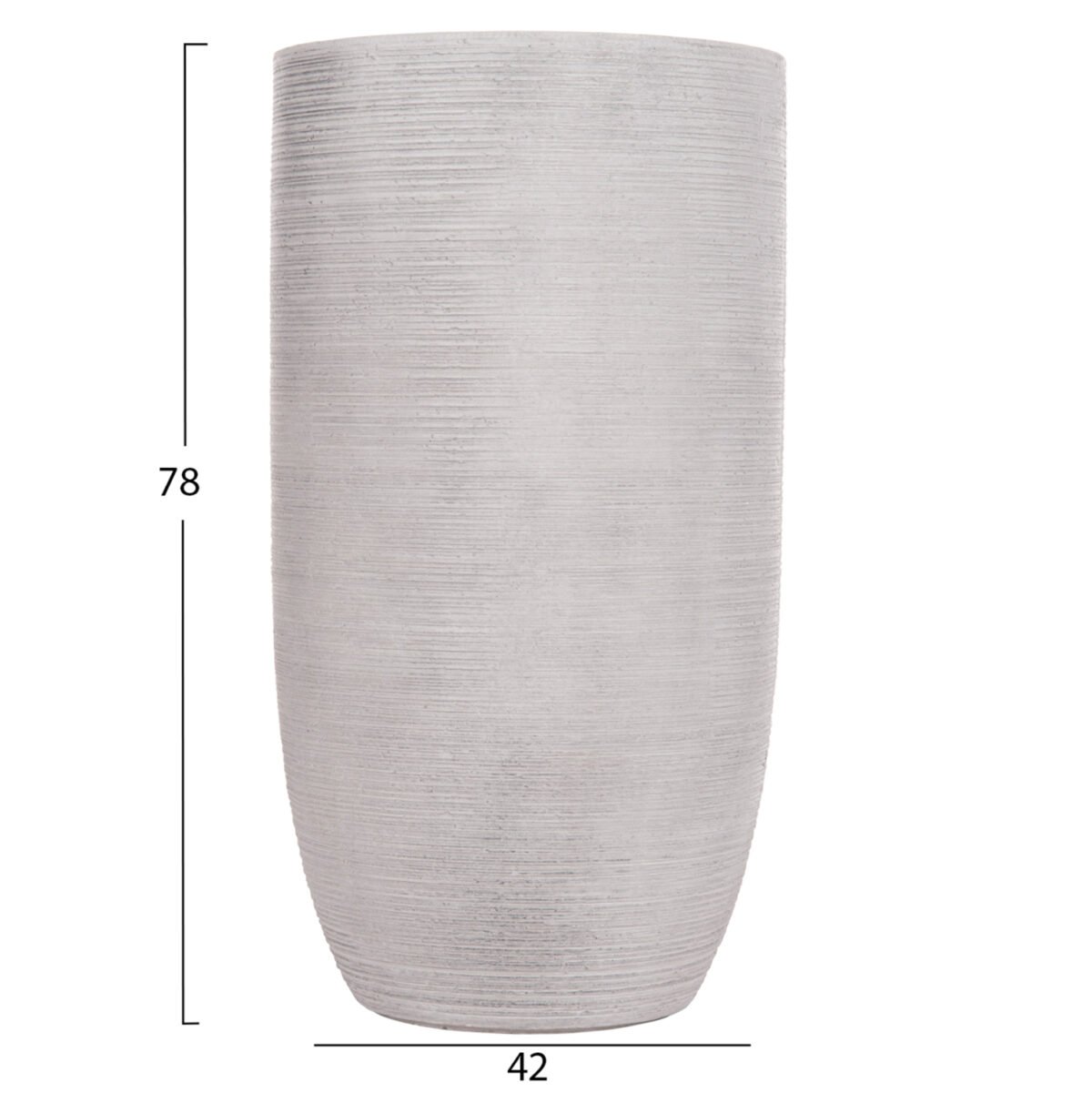 ΣΕΤ 3ΤΜΧ ΓΛΑΣΤΡΕΣ ΚΥΛΙΝΔΡΟΙ ΣΕΙΡΑ GARDENER HM4721 FIBERCLAY-ΧΡΩΜΑ CEMENT Φ42x78Υεκ - Image 3