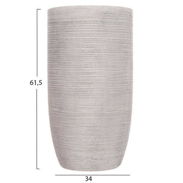 ΣΕΤ 3ΤΜΧ ΓΛΑΣΤΡΕΣ ΚΥΛΙΝΔΡΟΙ ΣΕΙΡΑ GARDENER HM4721 FIBERCLAY-ΧΡΩΜΑ CEMENT Φ42x78Υεκ - Image 4