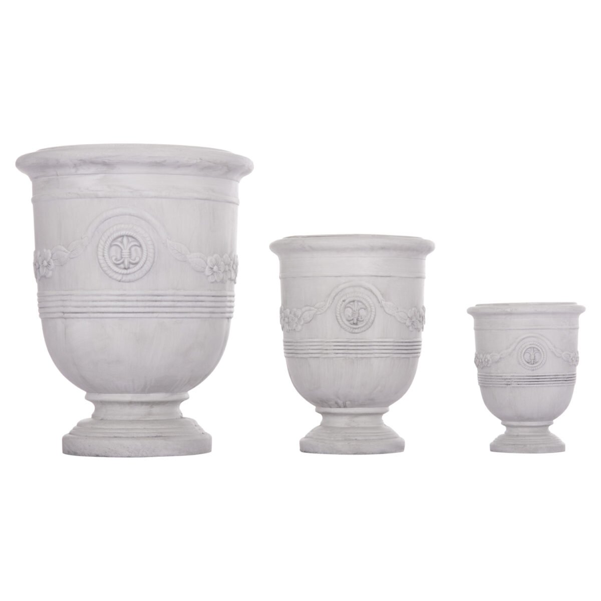 ΣΕΤ 3ΤΜΧ ΓΛΑΣΤΡΕΣ ΜΕ ΑΝΑΓΛΥΦΟ GARDENER HM4729 FIBERCLAY-ΣΕ ΥΠΟΛΕΥΚΟ Φ58x72.5Υεκ - Image 6