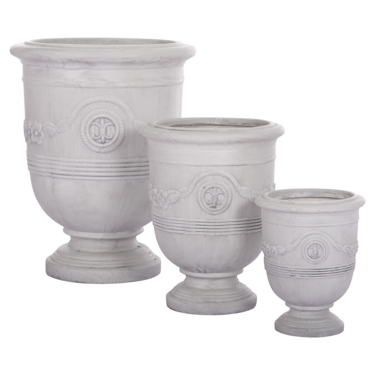 ΣΕΤ 3ΤΜΧ ΓΛΑΣΤΡΕΣ ΜΕ ΑΝΑΓΛΥΦΟ GARDENER HM4729 FIBERCLAY-ΣΕ ΥΠΟΛΕΥΚΟ Φ58x72.5Υεκ - Image 7