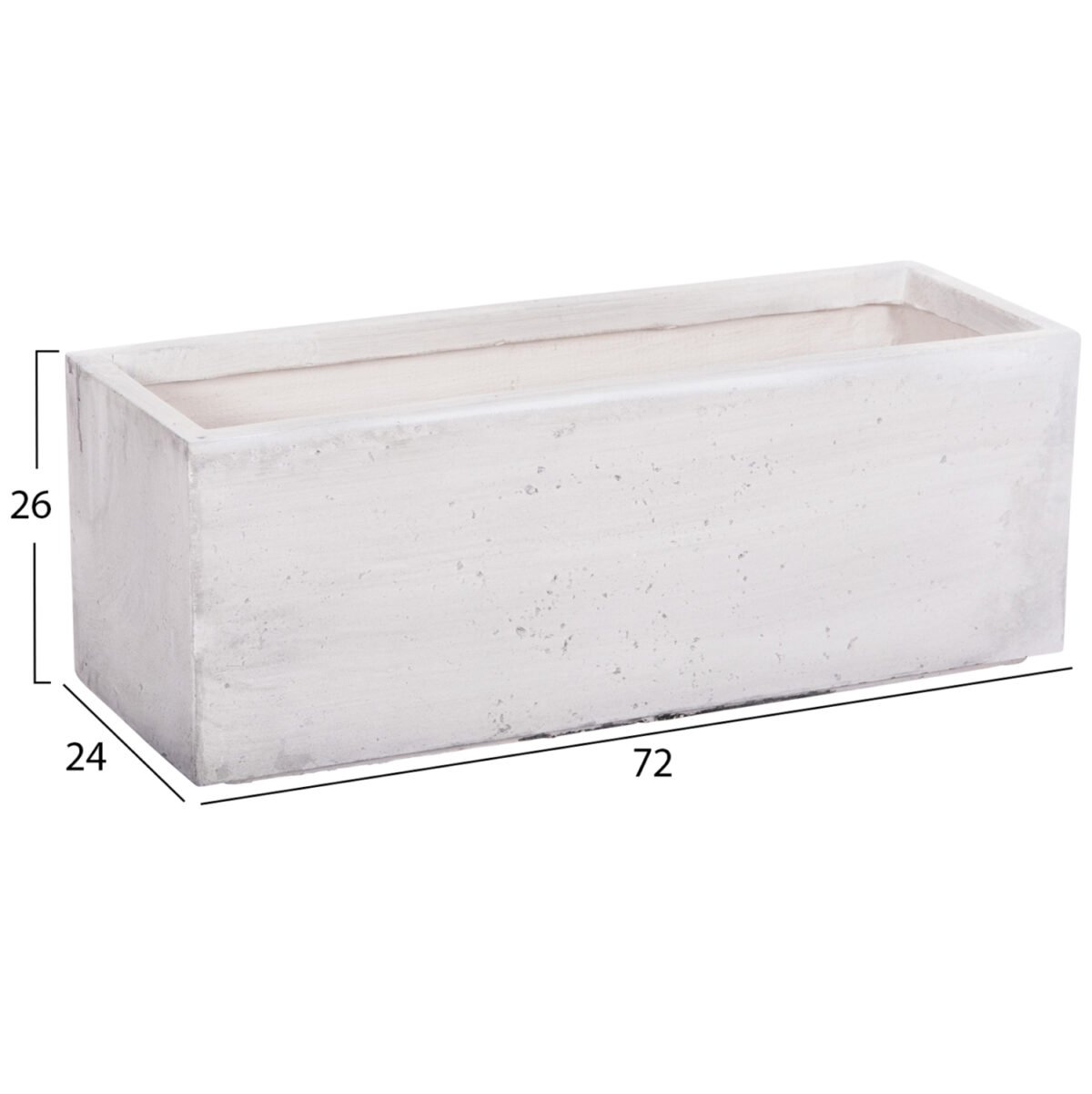 ΣΕΤ 3ΤΜΧ ΓΛΑΣΤΡΕΣ ΟΡΘΟΓΩΝΙΕΣ GARDENER HM4723 FIBERCLAY ΓΚΡΙ CEMENT 81x30x30Υεκ. - Image 4