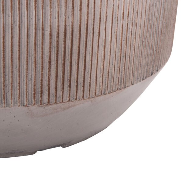 ΣΕΤ 3ΤΜΧ ΓΛΑΣΤΡΕΣ ΣΤΡΟΓΓΥΛΕΣ ΣΕΙΡΑ GARDENER HM4724 FIBERCLAY-ΧΡΩΜΑ CEMENT Φ55x55Υεκ - Image 10