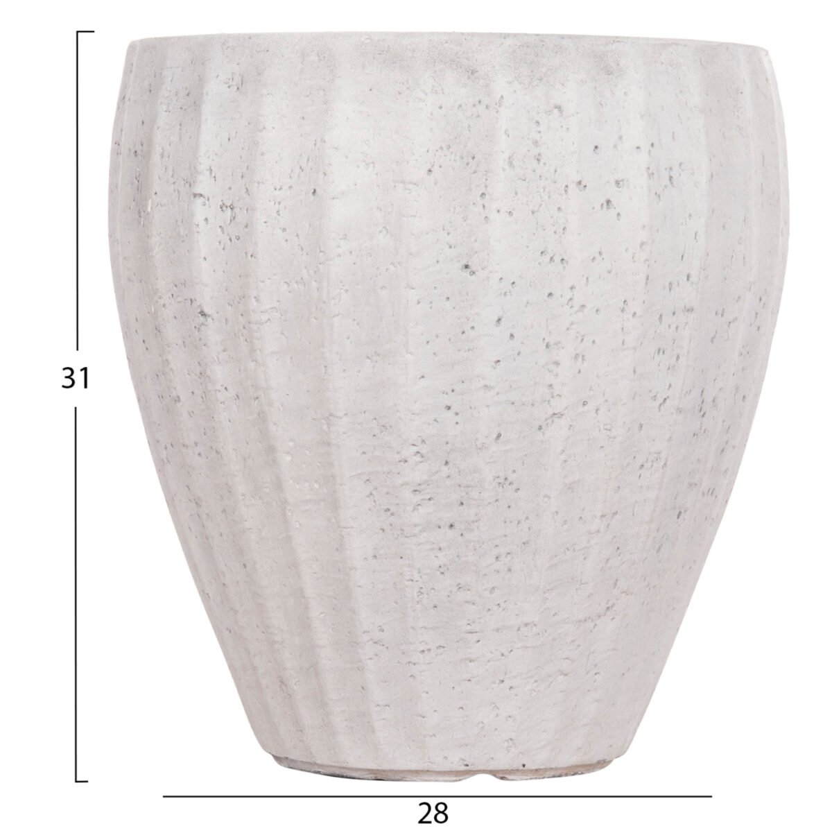 ΣΕΤ 3ΤΜΧ ΓΛΑΣΤΡΕΣ ΣΤΡΟΓΓΥΛΕΣ ΣΕΙΡΑ GARDENER HM4728 FIBERCLAY-ΧΡΩΜΑ CEMENT Φ48x56Υεκ - Image 4