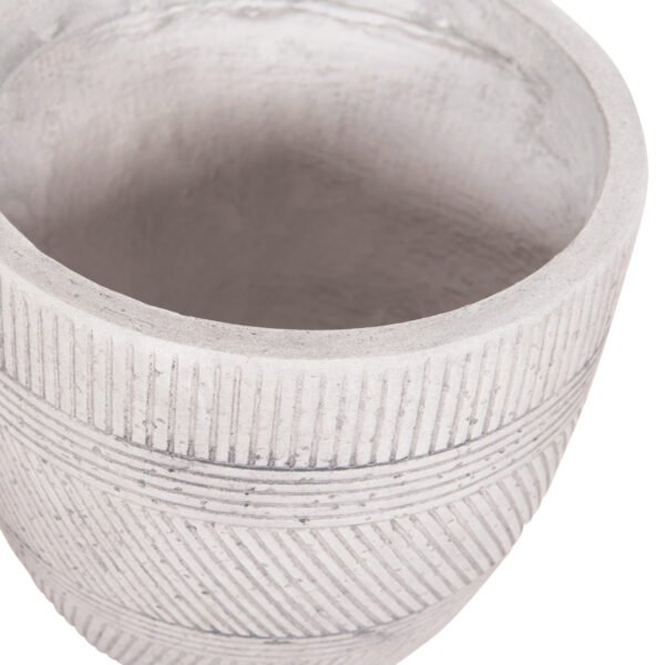 ΣΕΤ 4ΤΜΧ ΓΛΑΣΤΡΕΣ ΣΤΡΟΓΓΥΛΕΣ ΣΕΙΡΑ GARDENER HM4719 FIBERCLAY-ΧΡΩΜΑ CEMENT Φ44x43Υεκ - Image 10