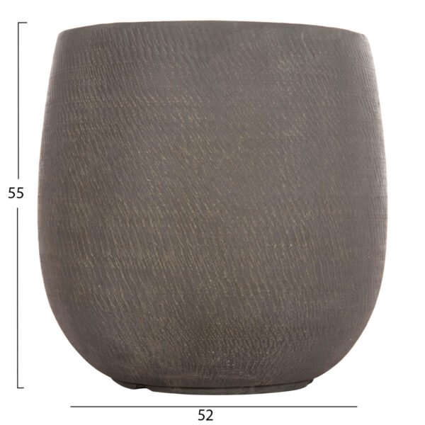ΣΕΤ 4ΤΜΧ ΓΛΑΣΤΡΕΣ ΣΤΡΟΓΓΥΛΕΣ GARDENER HM4726 FIBERCLAY ΓΚΡΙΖΟΠΡΑΣΙΝΟ Φ52x55Υεκ - Image 3