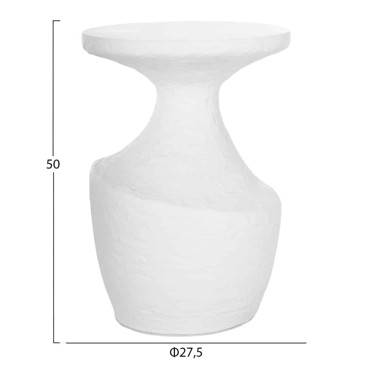 ΣΕΤ ΒΟΗΘΗΤΙΚΑ ΤΡΑΠΕΖΙΑ REBON 2ΤΜΧ HM21137.02 FIBER CEMENT ΣΕ ΛΕΥΚΟ--Φ40εκ & Φ27,5εκ - Image 3