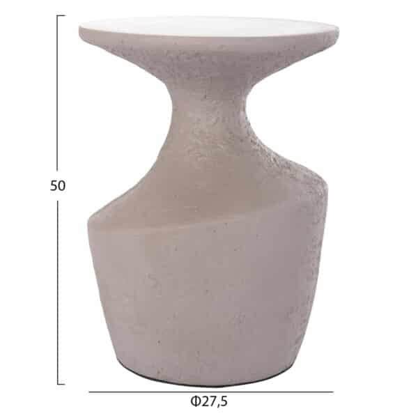 ΣΕΤ ΒΟΗΘΗΤΙΚΑ ΤΡΑΠΕΖΙΑ REBON 2ΤΜΧ HM21137.03 FIBER CEMENT ΣΕ ΓΚΡΙ--Φ40εκ & Φ27,5εκ - Image 3