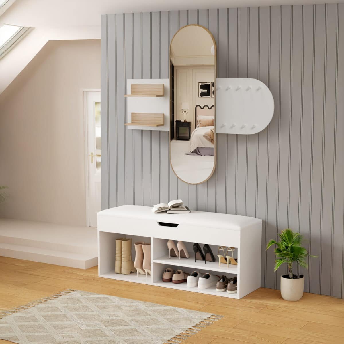 ΣΕΤ ΕΙΣΟΔΟΥ 2ΤΜΧ CHERYL HM21276.02 ΜΕΛΑΜΙΝΗ ΣΕ ΛΕΥΚΟ--SONAMA - Image 4