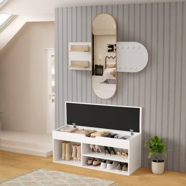 ΣΕΤ ΕΙΣΟΔΟΥ 2ΤΜΧ CHERYL HM21276.02 ΜΕΛΑΜΙΝΗ ΣΕ ΛΕΥΚΟ--SONAMA - Image 5