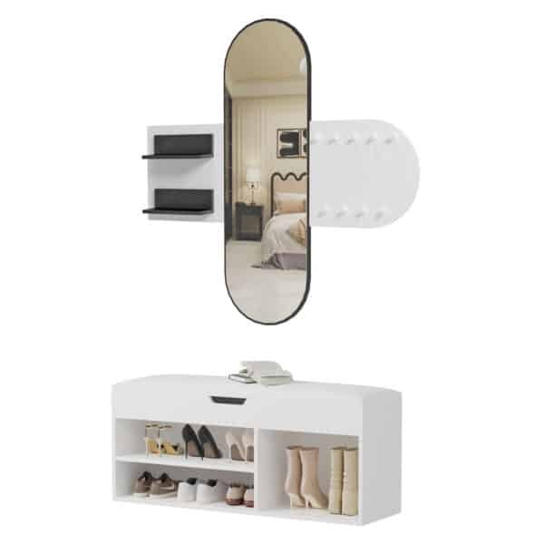 ΣΕΤ ΕΙΣΟΔΟΥ 2ΤΜΧ CHERYL HM21276.01 ΜΕΛΑΜΙΝΗ ΣΕ ΛΕΥΚΟ--ΟΨΗ ΜΑΥΡΟ ΜΑΡΜΑΡΟ