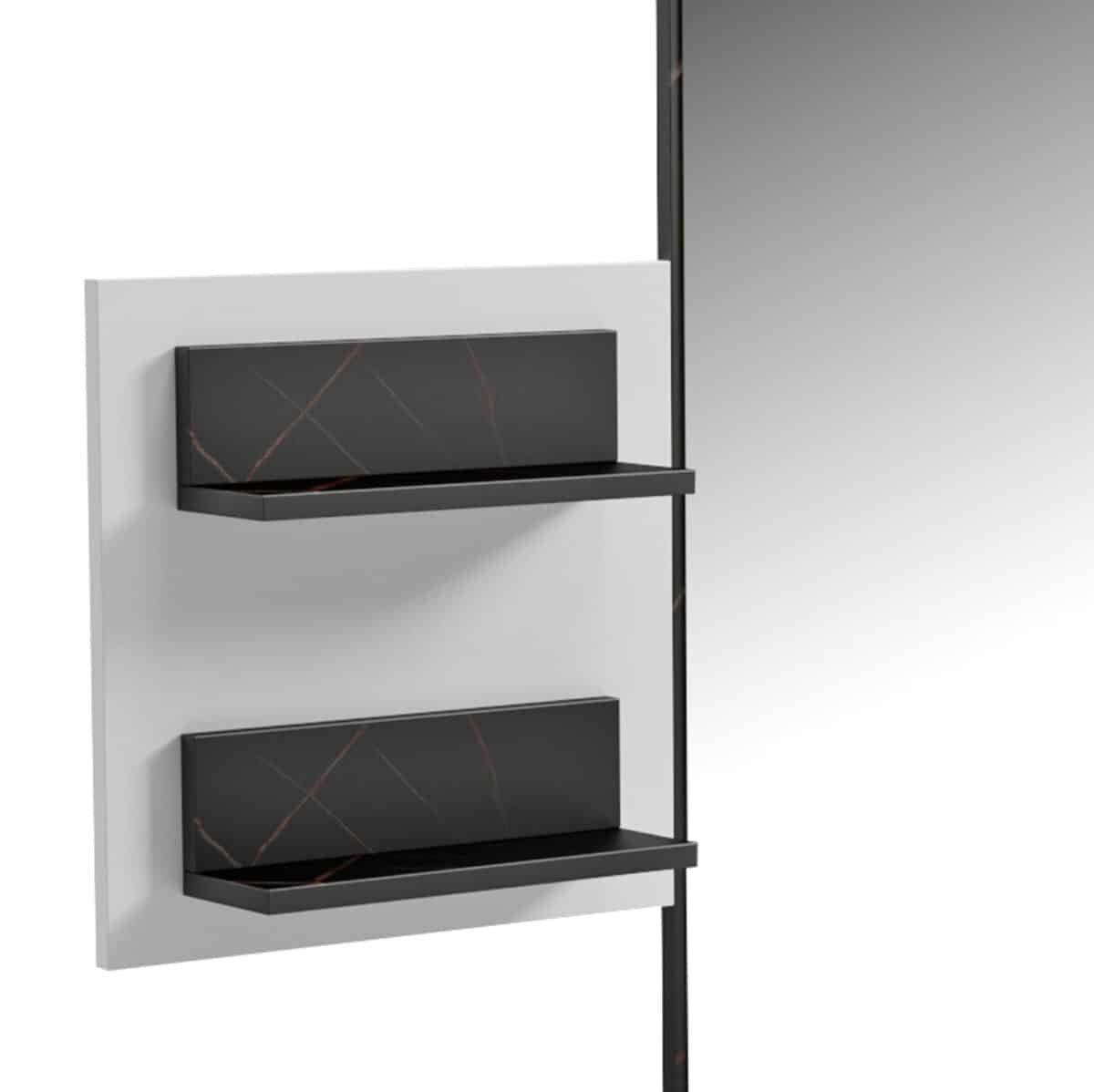 ΣΕΤ ΕΙΣΟΔΟΥ 2ΤΜΧ CHERYL HM21276.01 ΜΕΛΑΜΙΝΗ ΣΕ ΛΕΥΚΟ--ΟΨΗ ΜΑΥΡΟ ΜΑΡΜΑΡΟ - Image 9