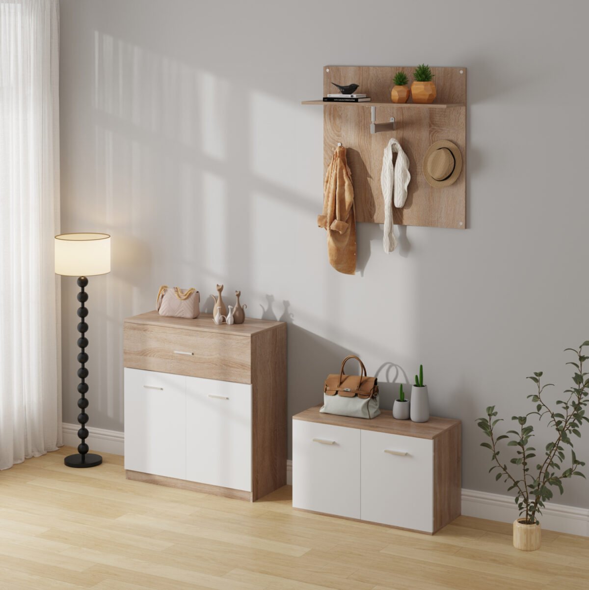 ΣΕΤ ΕΙΣΟΔΟΥ 3ΤΜΧ DIONNE HM21058 ΜΕΛΑΜΙΝΗ ΣΕ ΣΟΝΑΜΑ-ΛΕΥΚΟ - Image 2