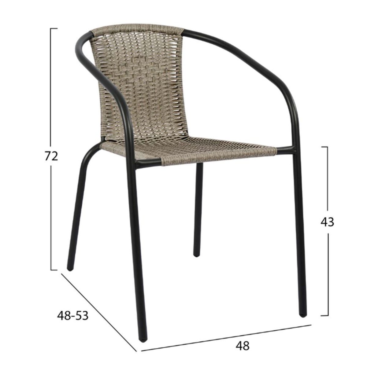 ΣΕΤ ΕΞΩΤ.ΧΩΡΟΥ 3ΤΜΧ LIMA HM21110 ΤΡΑΠΕΖΙ ΜΕ 2 ΠΟΛΥΘΡΟΝΕΣ- ΓΚΡΙ ΧΡΩΜΑ - Image 3