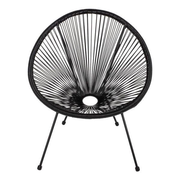 ΣΕΤ ΕΞΩΤΕΡΙΚΟΥ ΧΩΡΟΥ 3ΤΜΧ ACAPULCO HM21101 P.E.RATTAN-ΜΕΤΑΛΛΟ ΣΕ ΜΑΥΡΟ - Image 4