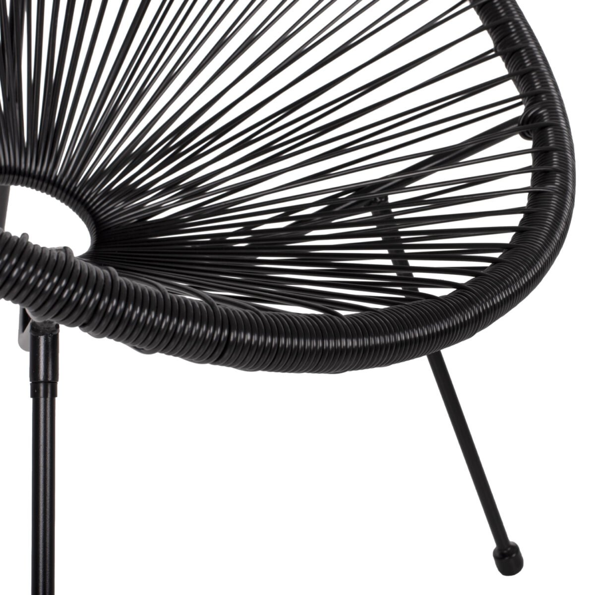 ΣΕΤ ΕΞΩΤΕΡΙΚΟΥ ΧΩΡΟΥ 3ΤΜΧ ACAPULCO HM21101 P.E.RATTAN-ΜΕΤΑΛΛΟ ΣΕ ΜΑΥΡΟ - Image 7