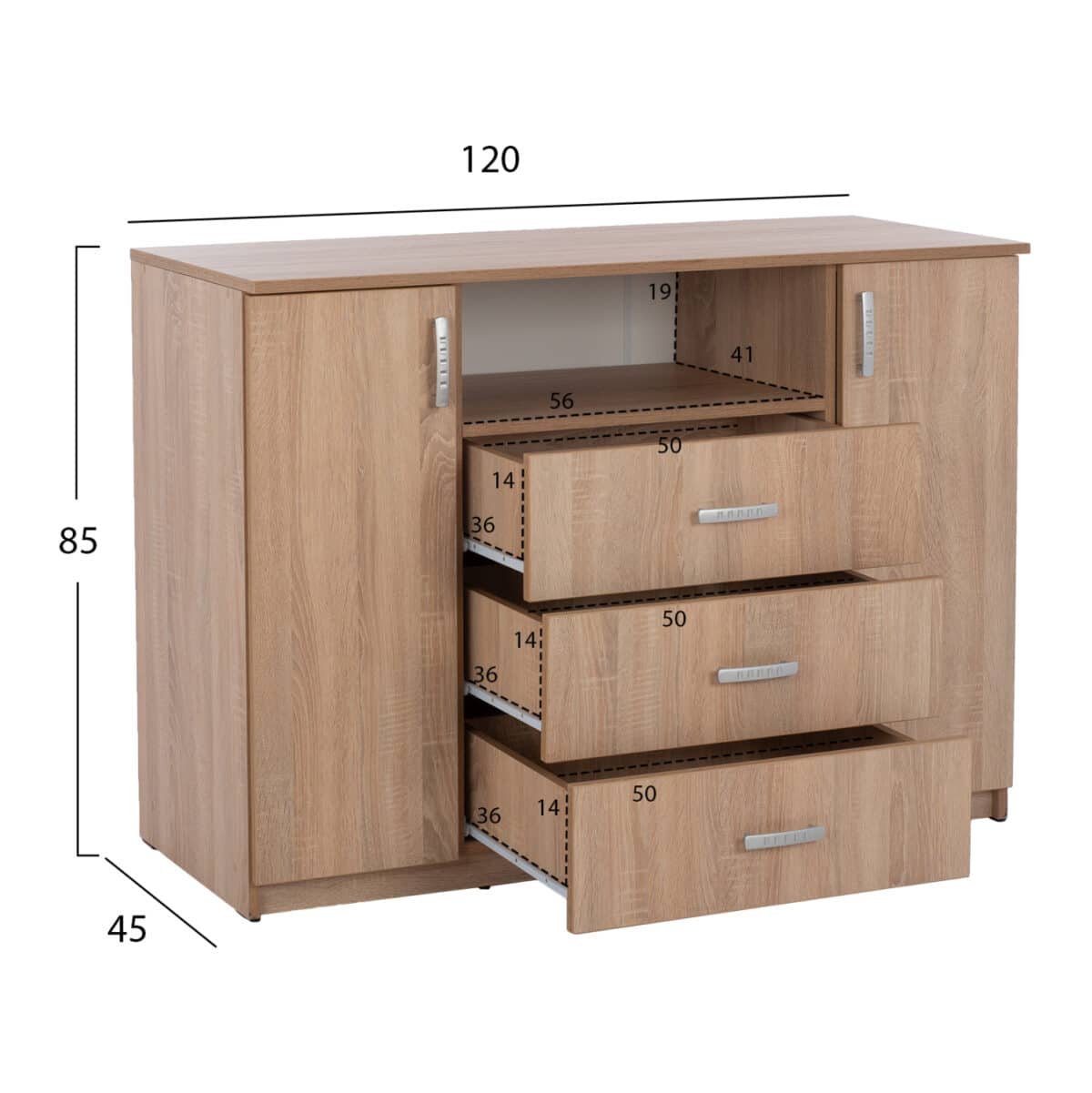 ΣΕΤ ΚΡΕΒΑΤΟΚΑΜΑΡΑΣ 5ΤΜΧ ADLER HM11758 ΜΕΛΑΜΙΝΗ SONAMA OAK-ΓΙΑ ΣΤΡΩΜΑ 160x200εκ - Image 4