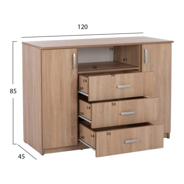 ΣΕΤ ΚΡΕΒΑΤΟΚΑΜΑΡΑΣ 5ΤΜΧ ADLER HM11758 ΜΕΛΑΜΙΝΗ SONAMA OAK-ΓΙΑ ΣΤΡΩΜΑ 160x200εκ - Image 4