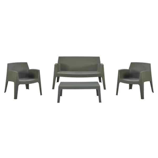 ΣΕΤ LOUNGE 4ΤΜΧ SLEEK HM21275.05 DARK OLIVE GREEN ΠΟΛΥΠΡΟΠΥΛΕΝΙΟ