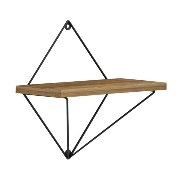 ΣΕΤ ΡΑΦΙΑ ΤΟΙΧΟΥ ZANNARD HM8929.11 ΜΕΤΑΛΛΟ ΜΑΥΡΟ-ΜΕΛΑΜΙΝΗ ΦΥΣΙΚΟ 30x14x30Υ εκ. - Image 5