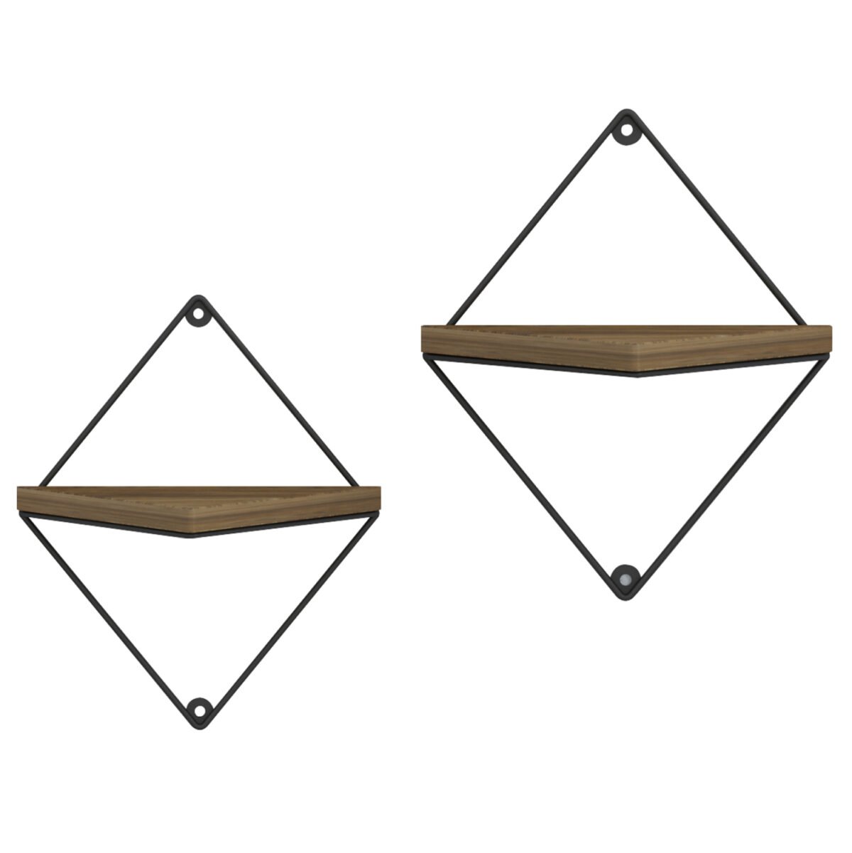 ΣΕΤ ΡΑΦΙΑ ΤΟΙΧΟΥ EVERLEIGH HM8951.11 ΜΕΤΑΛΛΟ ΜΑΥΡΟ-ΜΕΛΑΜΙΝΗ ΦΥΣΙΚΟ 22x13x30Υεκ. - Image 3