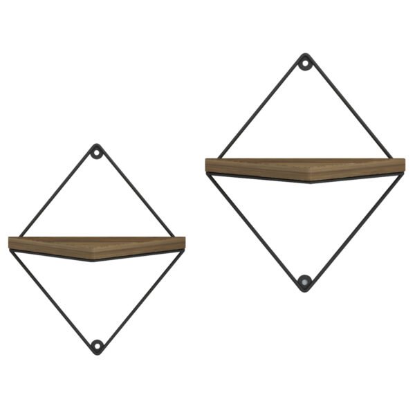 ΣΕΤ ΡΑΦΙΑ ΤΟΙΧΟΥ EVERLEIGH HM8951.11 ΜΕΤΑΛΛΟ ΜΑΥΡΟ-ΜΕΛΑΜΙΝΗ ΦΥΣΙΚΟ 22x13x30Υεκ. - Image 3