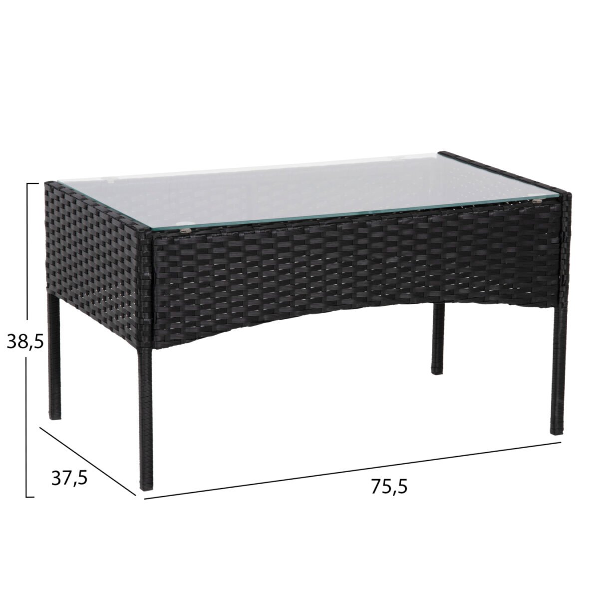 ΣΕΤ ΣΑΛΟΝΙ 4ΤΜΧ STASIA HM6089.01 ΣΥΝΘ.RATTAN ΜΑΥΡΟ-ΚΑΠΟΥΤΣΙΝΟ ΜΑΞΙΛΑΡΙΑ - Image 4