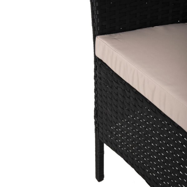 ΣΕΤ ΣΑΛΟΝΙ 4ΤΜΧ STASIA HM6089.01 ΣΥΝΘ.RATTAN ΜΑΥΡΟ-ΚΑΠΟΥΤΣΙΝΟ ΜΑΞΙΛΑΡΙΑ - Image 9