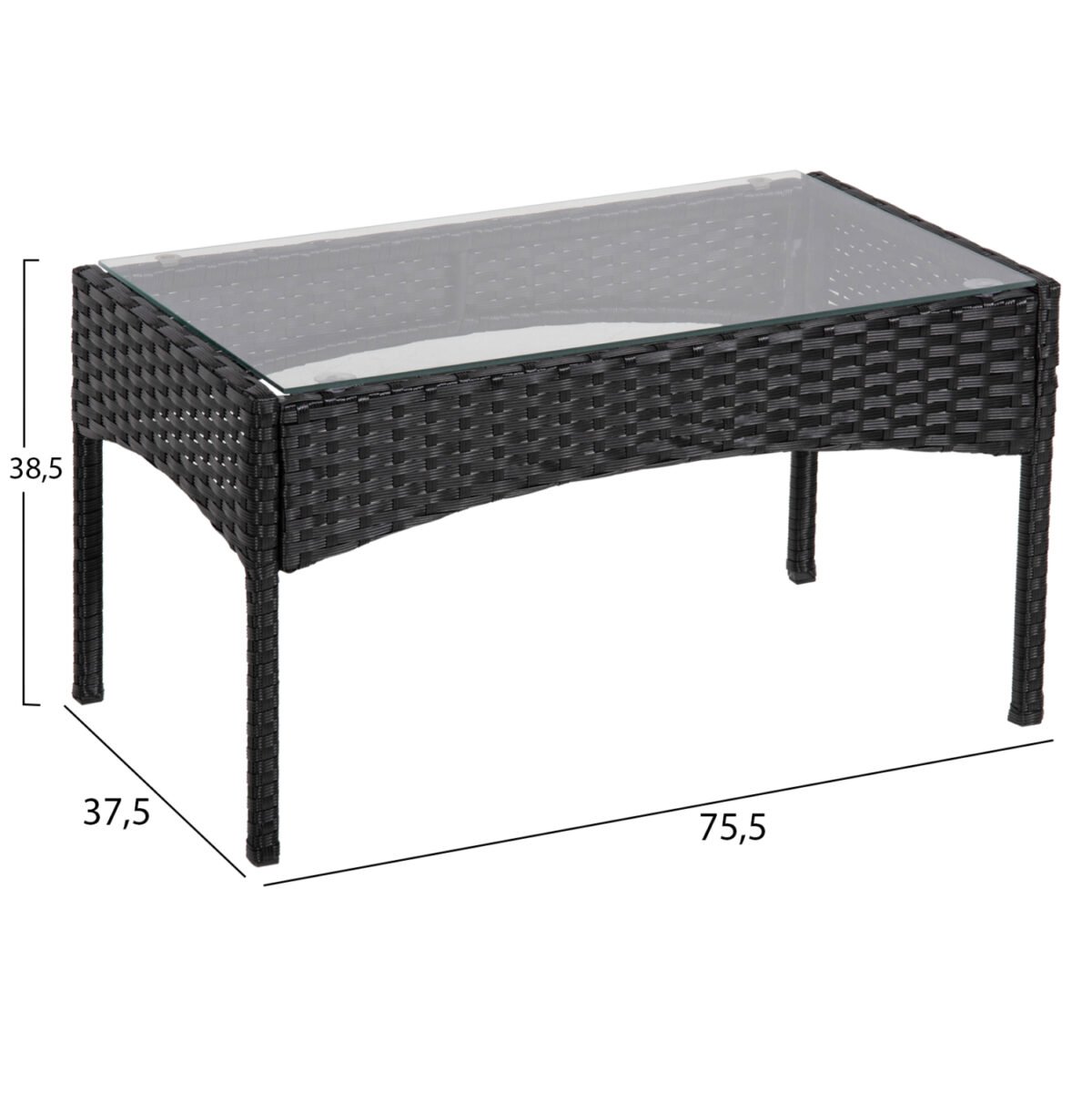 ΣΕΤ ΣΑΛΟΝΙ 4ΤΜΧ STASIA HM6089.04 ΣΥΝΘ.RATTAN ΜΑΥΡΟ-ΜΠΕΖ ΜΑΞΙΛΑΡΙΑ - Image 4